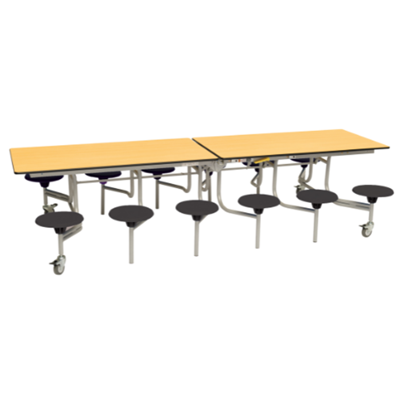 SpaceRight Twelve Seat Rectangular Mobile Folding Dining Table